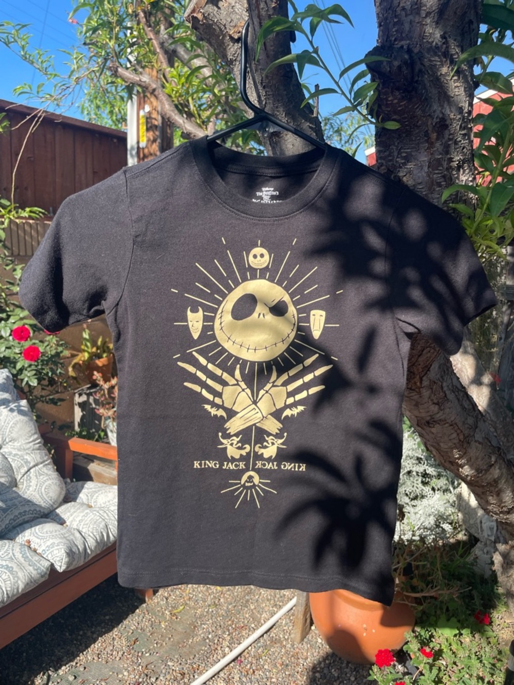 Disney The Nightmare Before Christmas Black Tee with White Logo